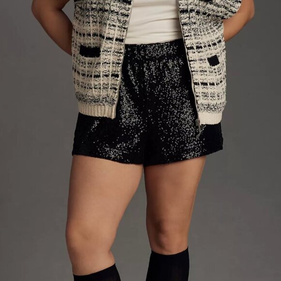 PLUS SIZE - Anthropologie Sequin Boxer Shorts - Picture 1 of 4